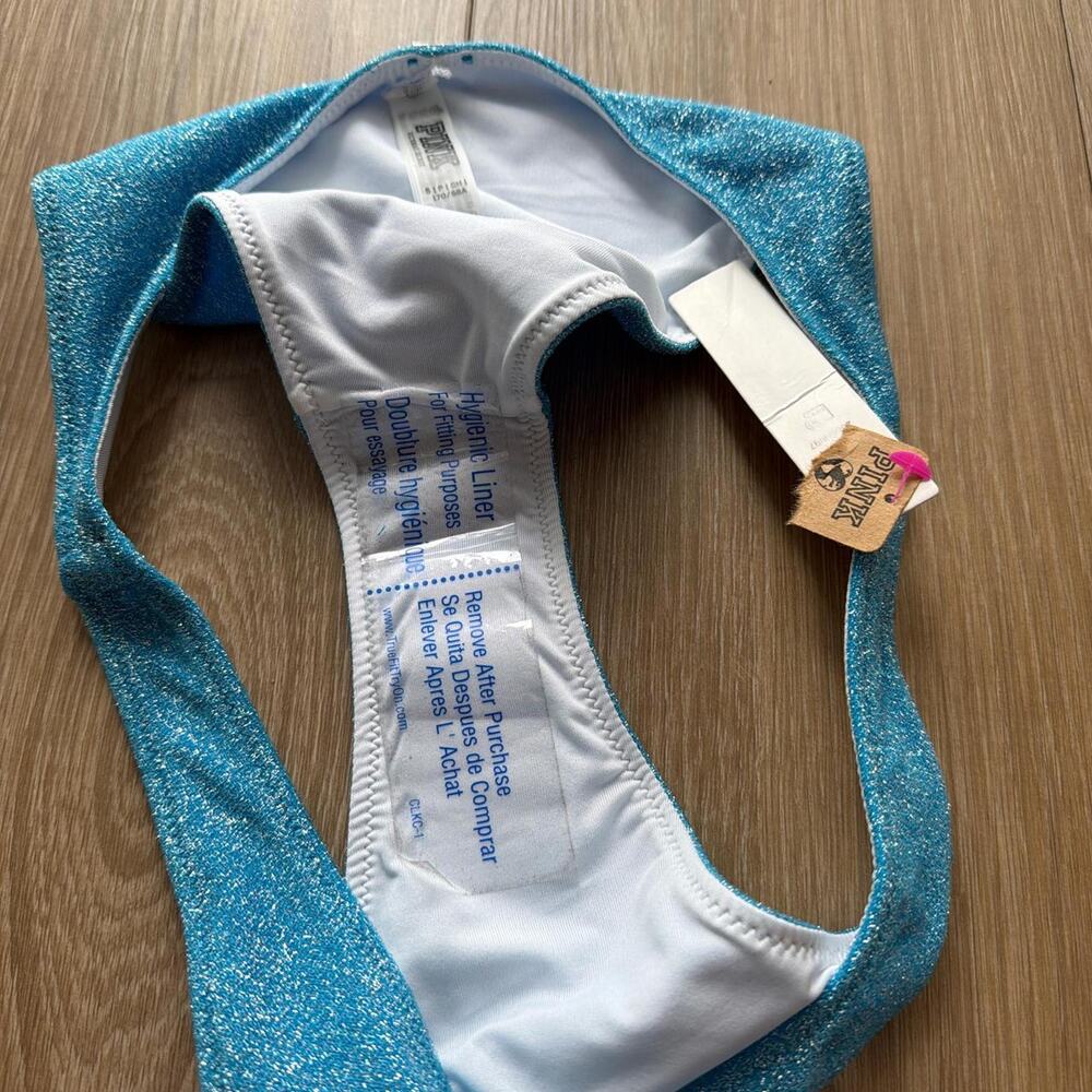 Victoria secret pink blue glitter Size S - Picture 4 of 5